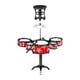 thumbnail image 1 of Baterías de simulación que tocan kits de batería rítmica con baquetas Jazz Drum Musical Rojo Con Silla, 1 of 8