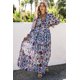 thumbnail image 3 of ABPHQTO Vestido largo a capas con volantes de loto salvaje para mujer, 3 of 5