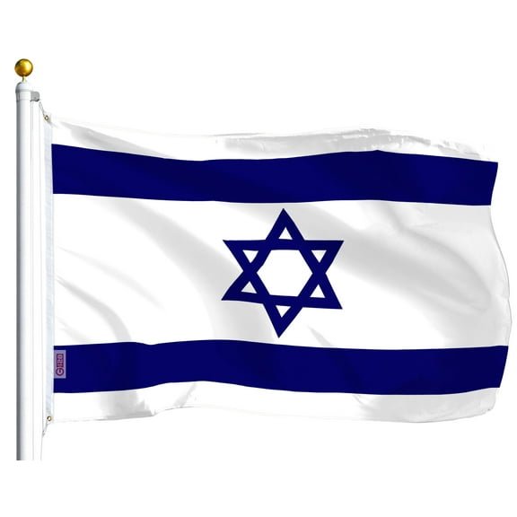 G128 Israel Flag 3x5 Ft | Printed Polyester, Indoor/Outdoor, Durable Flag w/ Brass Grommets