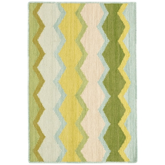 Dash & Albert Safety Net Handwoven Wool Rug, 10' x 14', Green