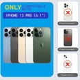 thumbnail image 6 of Compatible with iPhone 13 Pro 6.1" Phone Case Plating Bling Colorful Floral 3D Clear Cover Soft TPU Cute Camera Protection Shockproof Back for Women Girls iPhone Case, Blue, 6 of 18