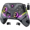 thumbnail image 1 of EasySMX X15 Wireless PC Controller with Hall Effect Joysticks & Triggers, RGB Lighting, 2 Back Buttons, 1000mAh Battery, Bluetooth Game Controller for Windows PC, Steam, Switch &, 1 of 9