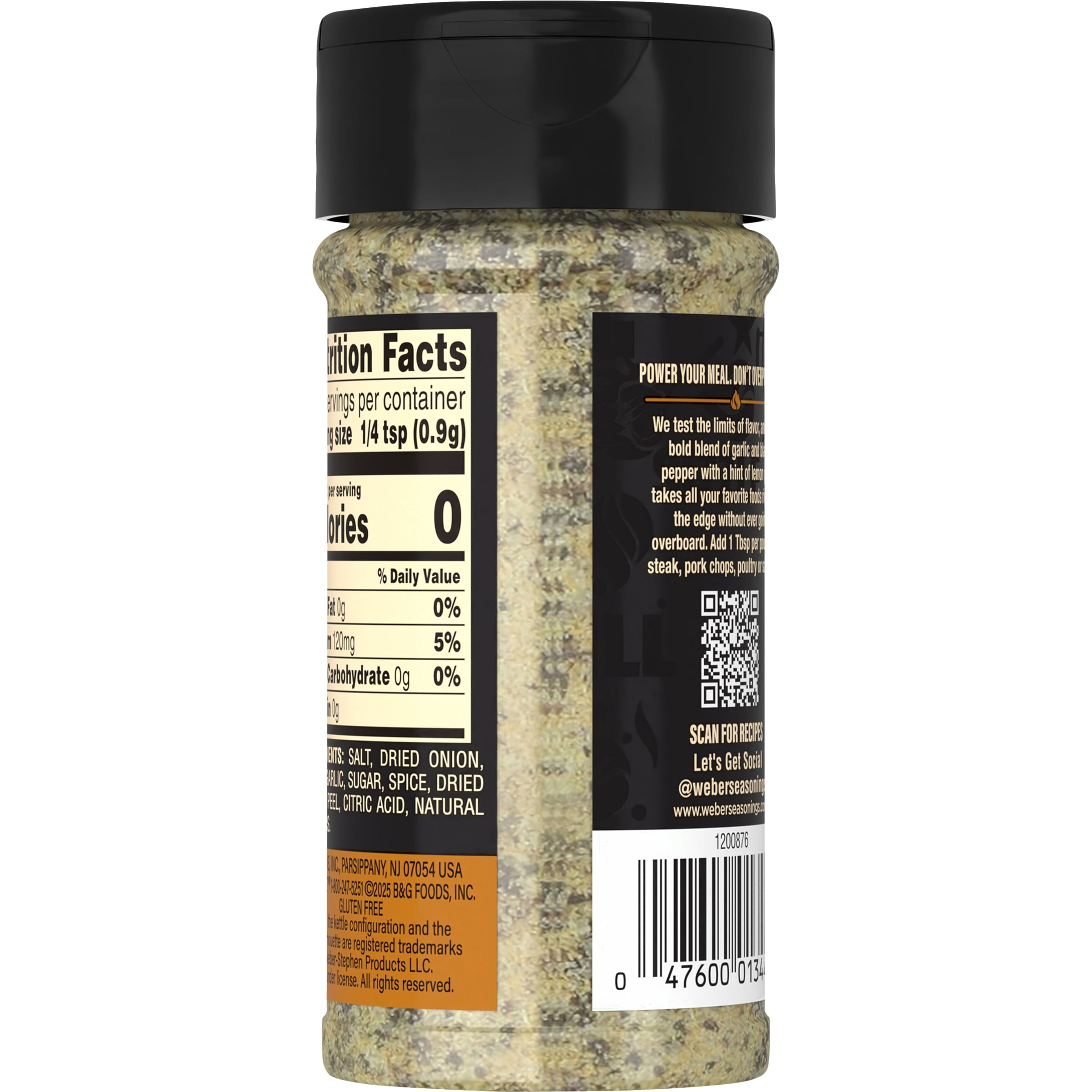 (4 pack) Weber Steak 'N Chop Seasoning, 6 oz