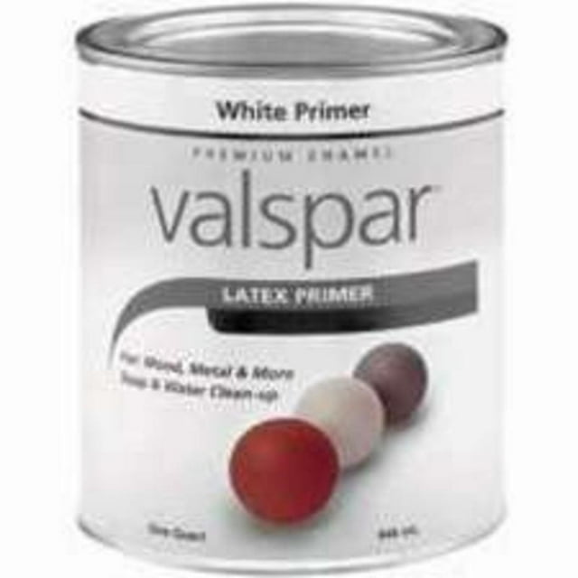 1/2 Pt Premium Latex Enamel Paint White Primer VALSPAR Paints 65054 White
