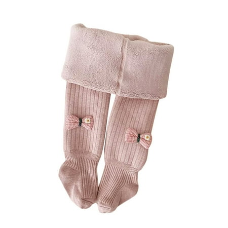

Bagilaanoe Toddler Baby Girls Tights Cable Knit Stockings Pants Leggings Infants Warm Bow-Knot Pantyhose