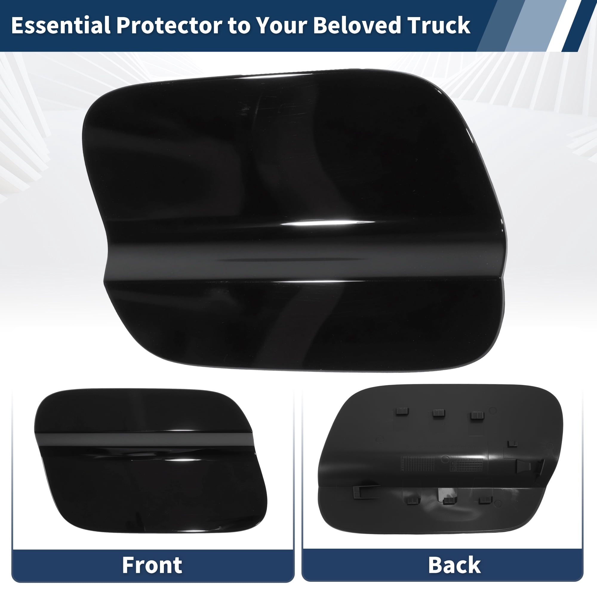 Unique Bargains Black Fuel Door Gas Filler Lid Cover Cap 5NN809909 for Volkswagen Tiguan 2018-2024 Rear Fuel Filler Door Gas Tank Cap Cover