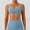 Sky Blue, variant on Women's Seamless Sports Bra with Wide Straps - Nylon Athletic Top for Yoga, Running, Gym Workouts, Fitness Training Black S