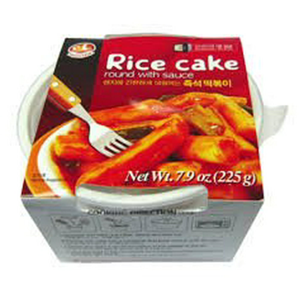 Korean Instant Ddukbokki Samhak Rice Cake Round with Sauce 7.9 Oz (One