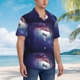 thumbnail image 3 of Balery Planets Stars And Galaxies Camisas hawaianas de manga corta para hombre, camisas playeras de corte holgado, camisas de vacaciones con botones,X-Large, 3 of 7