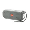 1111Fourone Speaker Bluetooth V5.0 Outdoor Camping Soundbar Portable Wireless Flashlight Loudspeaker, Gray