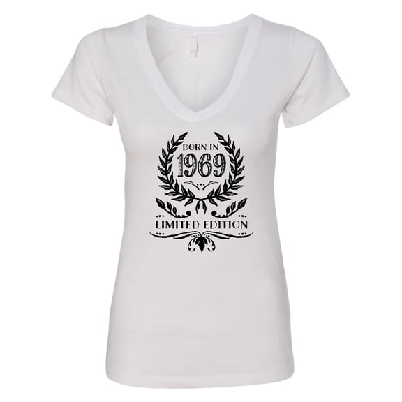 Inktastic Born in 1969 Limited Edition Women's V-Neck T-Shirt