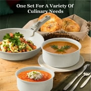 MCQ Cookware Set, 12-Piece Nonstick Pot and Pan Set with Detachable Handles, Induction Compatible & Oven Safe, Beige