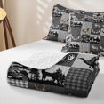 thumbnail image 4 of Homewish Rustic Farmhouse Hunting Twin Quilt Set,Wild Mallard Deer Twin Coverlet Set For Boys Men,2 Pieces, 4 of 7