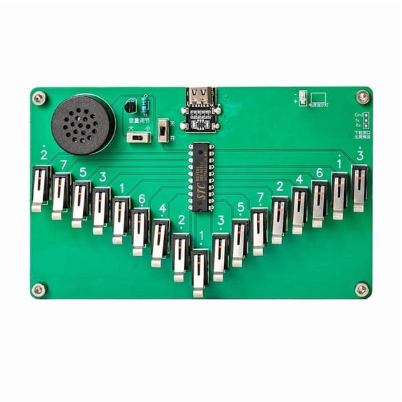 Electronic Kalimba Thumb Piano 17 Key Heptatonic Scale Instruments Electronic DIY Soldering Kit 17 Key Heptatonic Scale