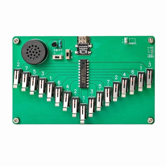 Electronic Kalimba Thumb Piano 17 Key Heptatonic Scale Instruments Electronic DIY Soldering Kit 17 Key Heptatonic Scale,1 * Electronic Kalimba Thumb Piano Kit,Green