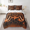 thumbnail image 2 of Castle Fairy Honeycomb Gamepads Bedding Comforter Set,Abstract Video Game Full Bedding Set, 2 of 8