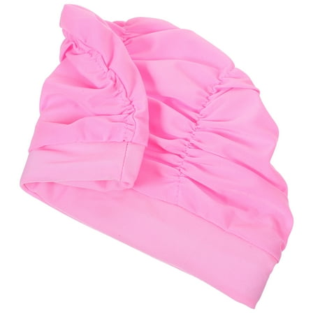 Swimming Cap for Women Large Swimmers Hat Pink Polyester Child Women's