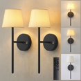 thumbnail image 1 of Aplique de pared recargable NEWSEE 2 unidades LED negro, 1 of 9
