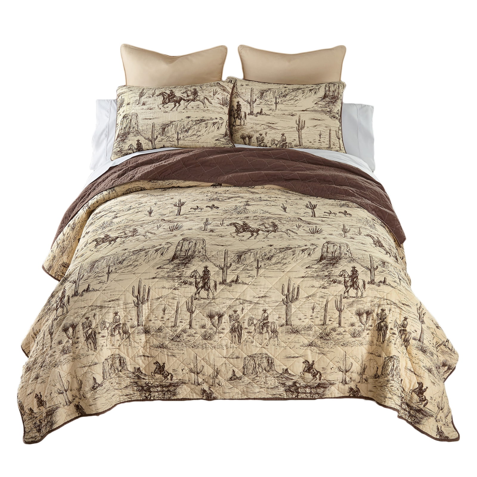 Donna Sharp Cowboy Queen Cotton 3 PC Quilt Set