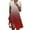 Red, variant on Dvprdro Women Summer A Line Dress Fashion Gradient V Neck Short Sleeve Pleated Flowy Boho Casual Loose Beach Sun Midi Dress