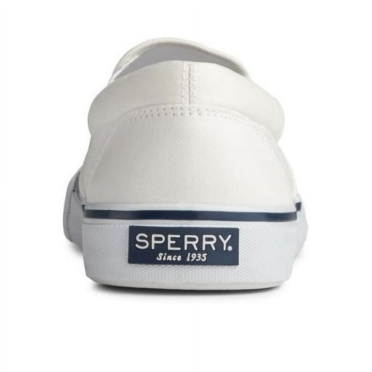 Sperry Men's Striper II Slip On Sneaker Salt Washed White
