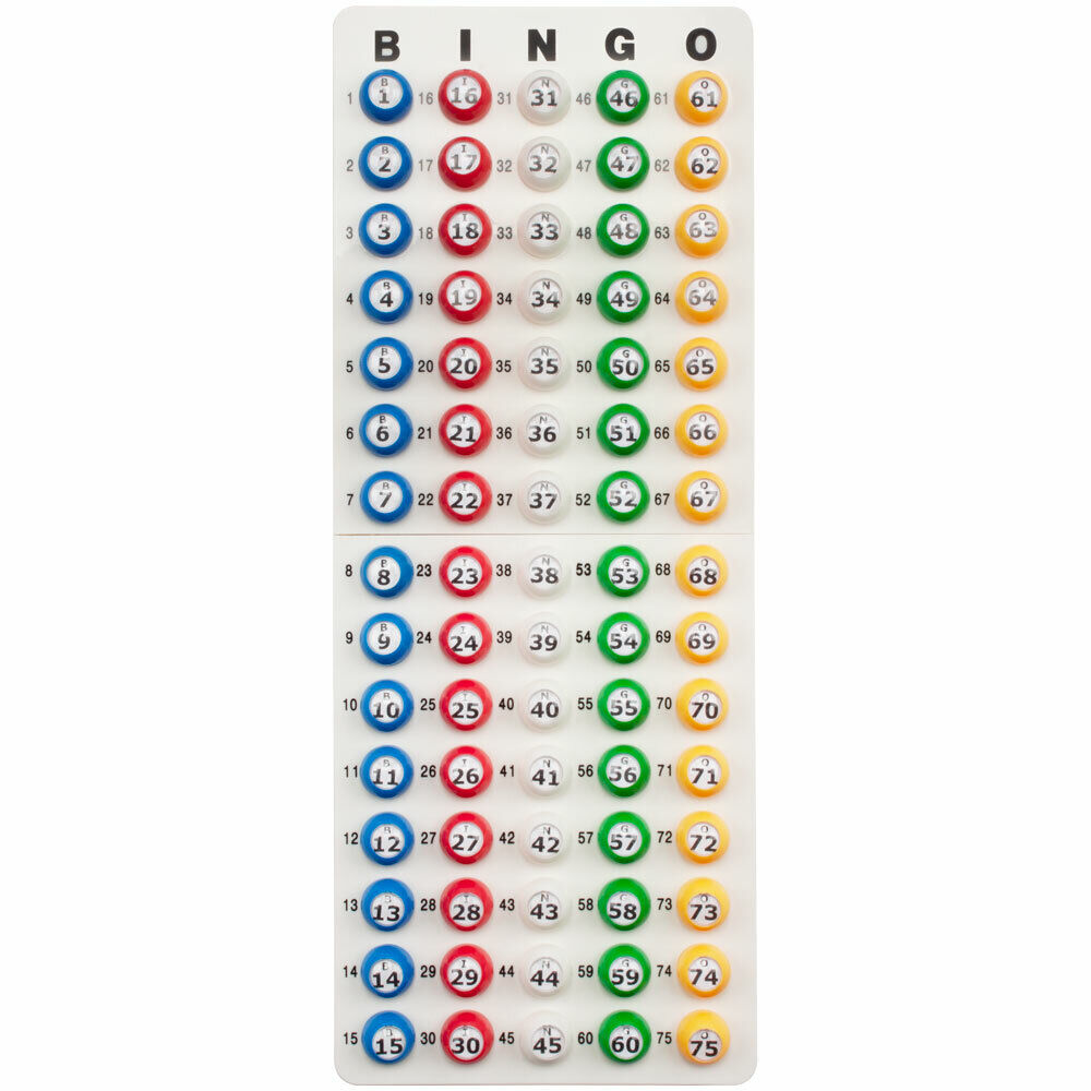 Bingo Game Master Board and 7/8Inch MultiColor Plastic Bingo Balls