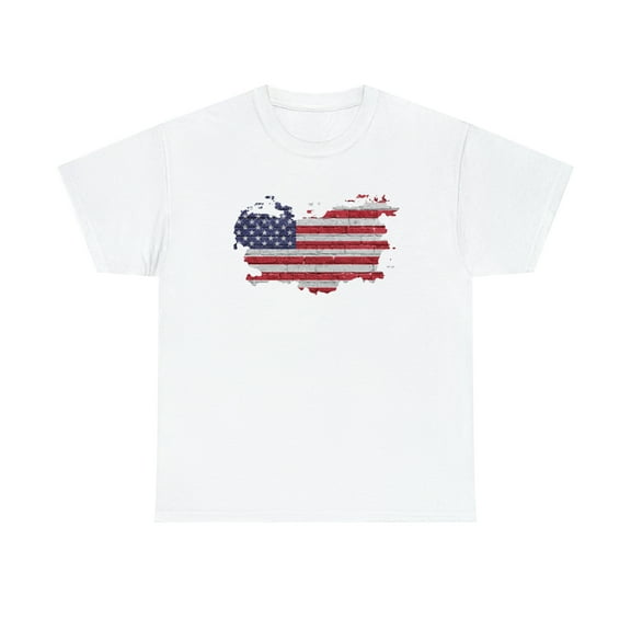 Unisex American Flag Distressed Brick T-Shirt, USA Flag Shirt, Distressed Flag Shirt, American Flag Tee, USA Tee, Men and Womens Flag Shirt