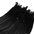thumbnail image 4 of SwiftWear Black Toddler Girls Wide Leg Palazzo Pants Pleated Flowy Ruffle Casual Cropped Pants Solid Lounge Pants Spring Fall Size 2-14, 4 of 6