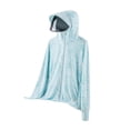thumbnail image 3 of Sudadera con capucha de protección solar para mujer, ropa de secado rápido, fina, ligera, a prueba de sol, cómoda, prendas de vestir para golf, pesca, , Azul claro, 2XL Sunnimix Chaqueta de protección solar, 3 of 8