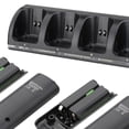 thumbnail image 3 of Charging Dock Station with 4Pcs 2800mAh Replacement Batteries, 4 Port Charger for Controller, Game Accessories Remote Control - Black, 3 of 8