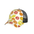 thumbnail image 6 of Lsque Lemon Orange Printed Trucker Hat - Baseball Cap for Men Women - Breathable Mesh Side, Adjustable Fit - for Casual Wear, 6 of 7