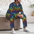 thumbnail image 7 of Lsque Magical Mushrooms and Flowers Pattern Long Sleeve Pajama Set for Men - Soft 2-Piece Sleepwear and Loungewear Set with Pockets, Comfy Nightwear-XX-Large, 7 of 7