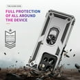 thumbnail image 7 of Dteck Case for Motorola Moto G Power 5G 2025/Moto G Play 2025,Shockproof Ring Stand Case Military Grade Silicone + PC Dual Layer Protection Armor Back Cover,Silver, 7 of 7