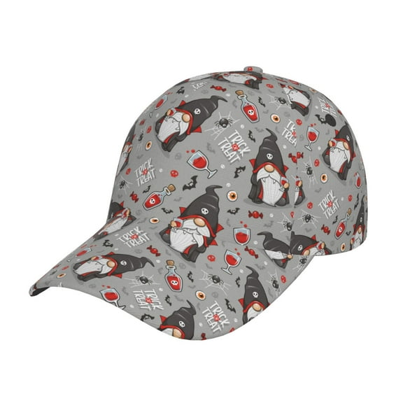 Balery Baseball Cap Adjustable Size for Running Workouts and Outdoor Activities All Seasons Dad Hat(Halloween Gnome)