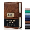 thumbnail image 1 of Libro de contraseñas WEMATE Password Keeper con bloqueo de más de 600 espacios, 1 of 8