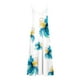 thumbnail image 5 of ICHUANYI Clearance Women's Fashion Casual Summer Pocket Sleeveless Lace Print V-Neck Dress(White, XL) ICHUANYI WER2023080901971, 5 of 5