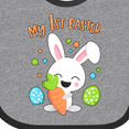 thumbnail image 4 of Inktastic My 1st Easter Bunny with Eggs and Carrot Boys or Girls Baby Bib, 4 of 4