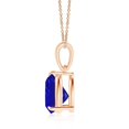 thumbnail image 2 of Angara Necklace - Natural 1.8 ct Tanzanite Solitaire Pendant Necklace in 14K Rose Gold for Women (Size-8mm) | December Birthstone Jewelry, Birthday, Anniversary, Christmas, Jewelry Gift for Women, 2 of 9