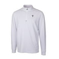 thumbnail image 2 of Men's Cutter & Buck White Texas Rangers Traverse Eco Tri-Blend DryTec Quarter-Zip Jacket, 2 of 3