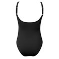 thumbnail image 5 of MIXUE Swim Suits for Women Solid Color Ribbed Ruched Swim Suit Swimwears Beachwear,Black,M, 5 of 5