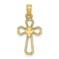 thumbnail image 1 of FB Jewels 14K Yellow Gold Cross with Dove Cut Out Pendant, 1 of 4