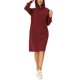 thumbnail image 2 of INSPIRAR CHIC Sudadera Casual para Mujeres con Capucha de Manga Larga Vestido Midi con Bolsillos XL Rojo, 2 of 6