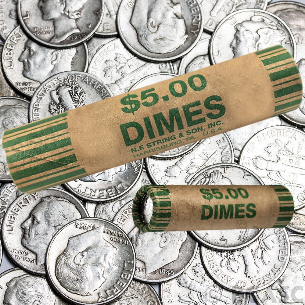 50 Pack Small Dollar Flat Paper Coin Wrappers Tubes for Dollars USA Pop-Open 