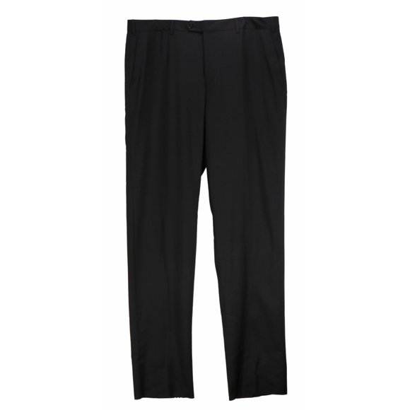 Trussini Pantalon Habillé en Laine Noir Lana Super 100s pour Homme - 56