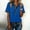 A#Blue, variant on WCJM Black Long Sleeve T Shirt Women Half-Buttoned Women's T Shirt Printed Round Neck Short Sleeve Casual Tops Short