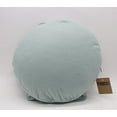 thumbnail image 4 of Fennco Styles Multi Rose Motifs Felt 15-inch Round Decorative Throw Pillow (Aqua, Case + Insert), 4 of 5