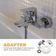 thumbnail image 4 of Adaptador de ducha para el ángulo del grifo de la bañera ajustable de la bañera de montaje del grifo del grifo, 4 of 5
