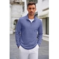 thumbnail image 6 of COOFANDY Men's Quarter Zip Up Pullover Lightweight Mock Neck Sweatshirt Casual Long Sleeve Polo Shirt, 6 of 13