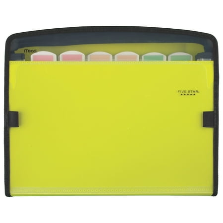 Five Star 13-Pocket Expanding File with Reminder Tabs, 8 1/2" x 11", Lime (35533)