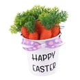 thumbnail image 2 of Cubo pequeño de Pascua para recolectar, ligero y versátil, para decoración de Pascua, ideal para celebraciones en el césped, fiestas en el jardín o en Lazo estampado violeta, 2 of 8